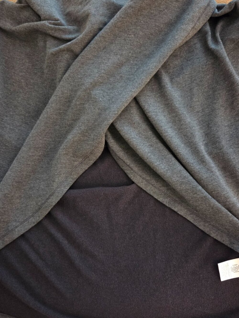 ATHLETA Purana Wrap Womens XS/S Charcoal Gray Oversized Sweatshirt Hoodie Flowy - Picture 6 of 12